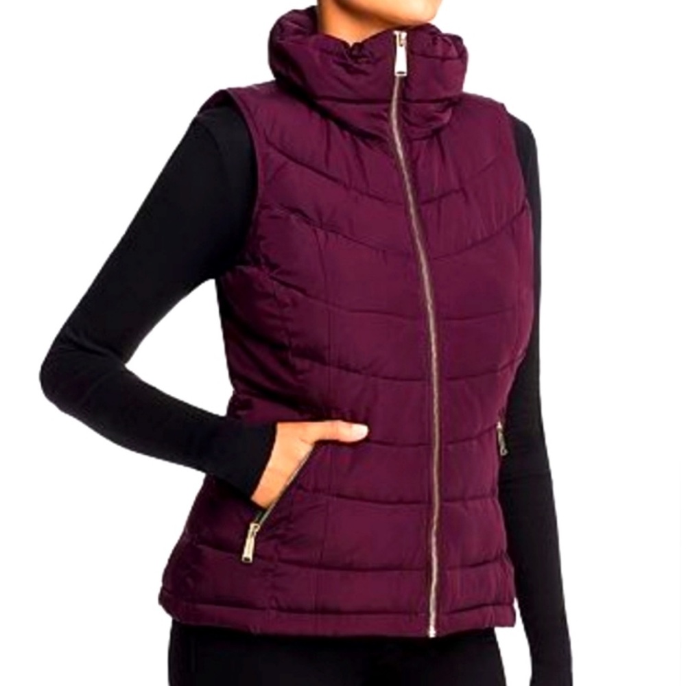 Calvin Klein Purple Matte Shine Puffer Vest Size Small
